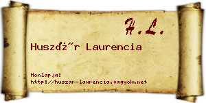 Huszár Laurencia névjegykártya